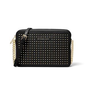 MICHAEL KORS Jet Set Studded Leather Crossbody